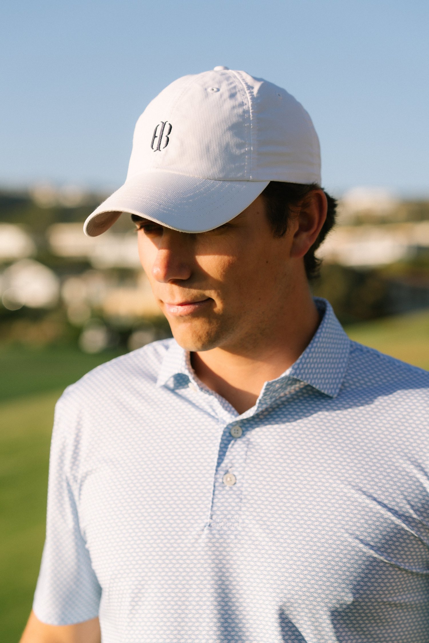 White cap portrait